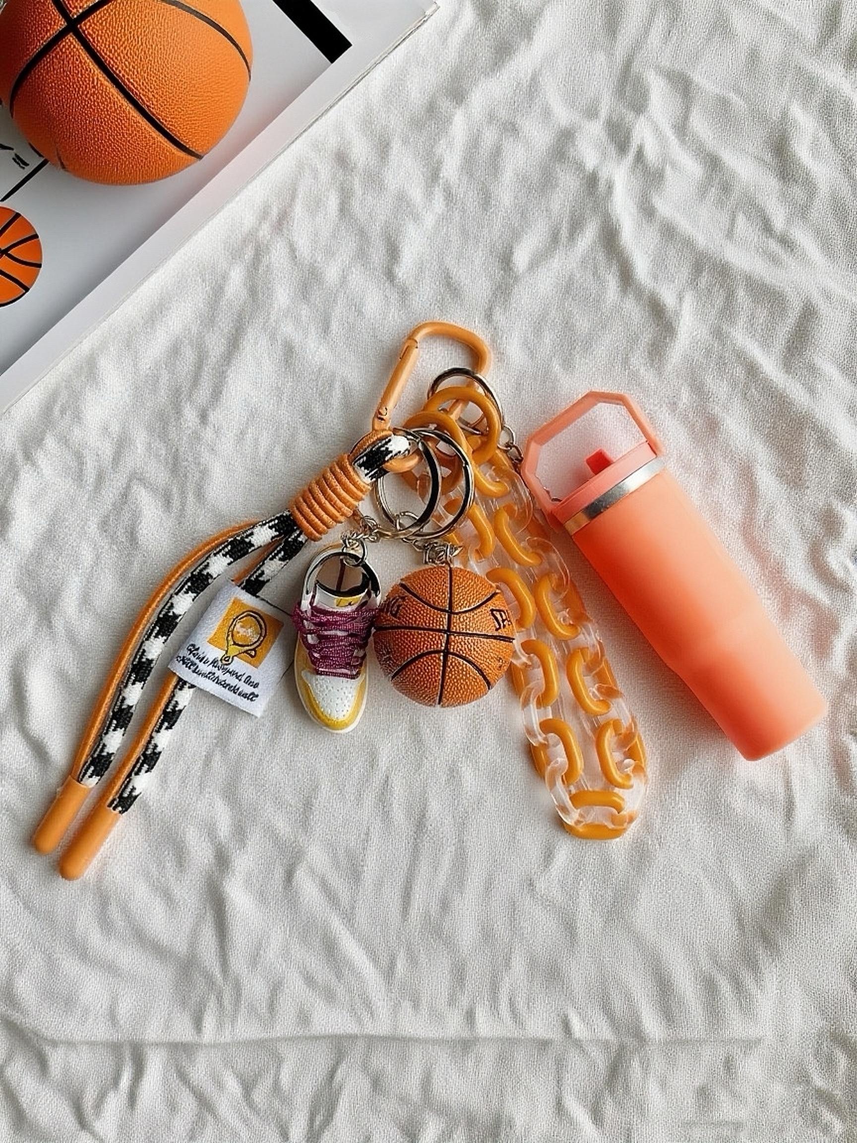 Basketball Theme Bag Charm, Sports Accessory, Basketball Peripheral Decoration, Casual Style, All Seasons, Bag Charm Keychain