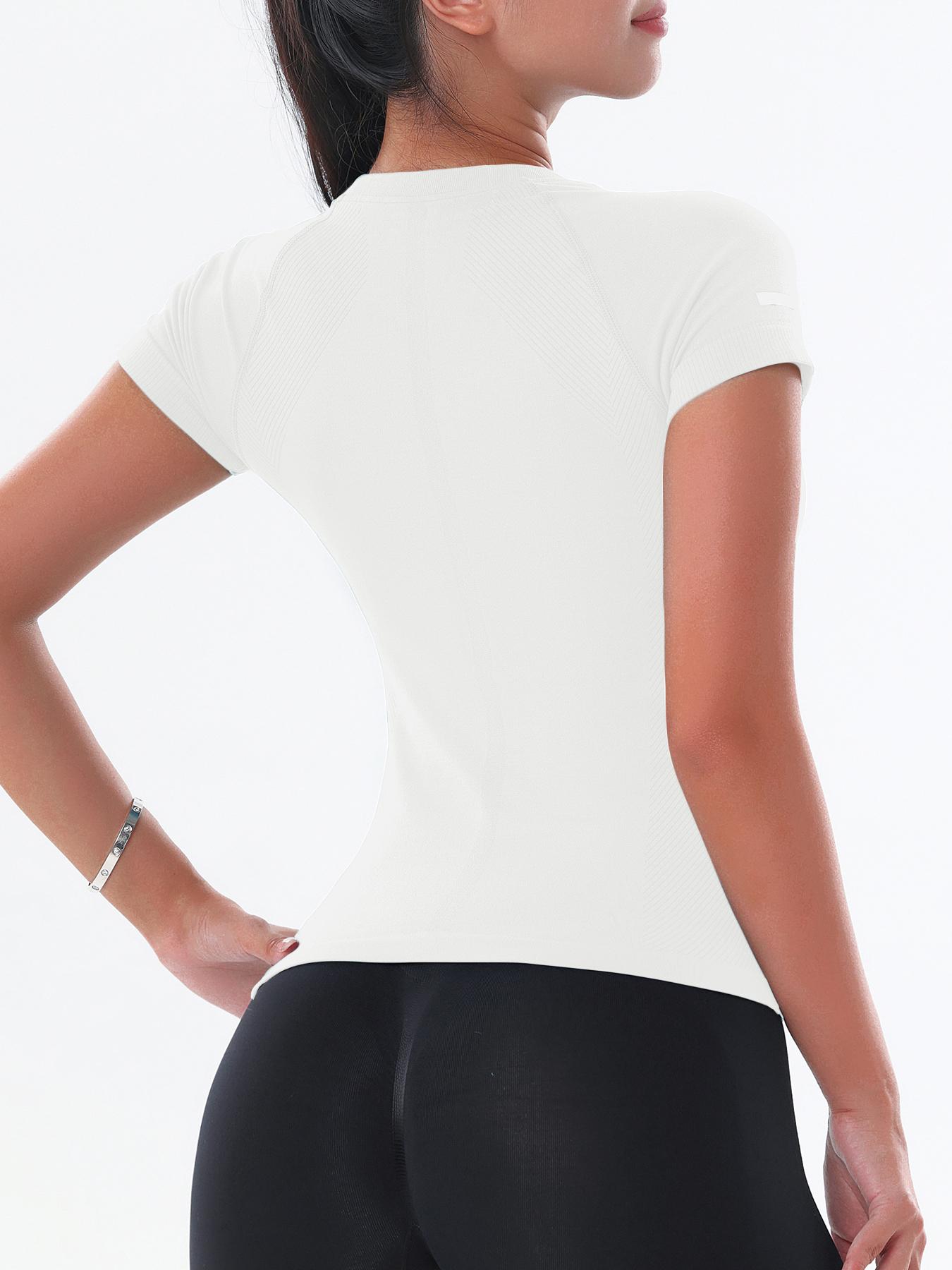 Women's Letter Print Raglan Sleeve Sports Tee, Sporty Quick Drying Round Neck T-shirt for Yoga Gym Workout Running, Fitness Running Tops, Ladies Sportswear for All Seasons