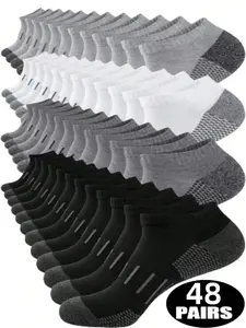 Men's Low-Cut Socks, Breathable Sport Short Socks, Fashion High Elastic Outdoor Running Socks, Comfortable Anti-Odor Antibacterial Socks, Sports Socks