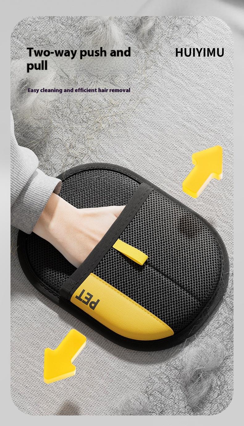 HUIYIMU Cat Hair Cleaner Electrostatic Adsorption Velvet Breathable Mesh Gloves for Efficient Hair Removal and Adsorption