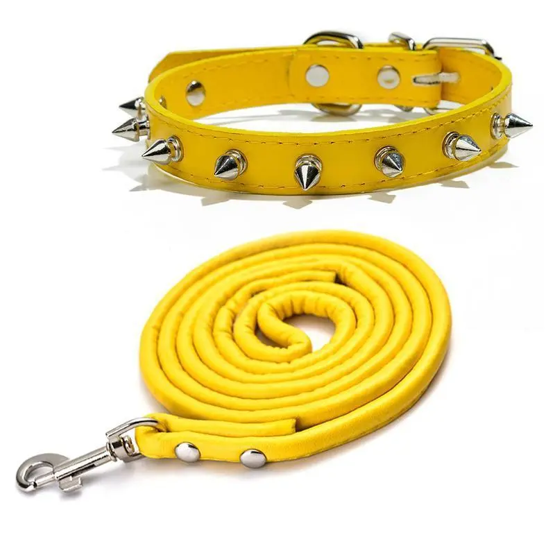 Harp Spiked Studded Leather Dog Collars Pu For Small Medium Large Dogs Pet Collar Rivets Anti-Bite Pet Products Neck Strap