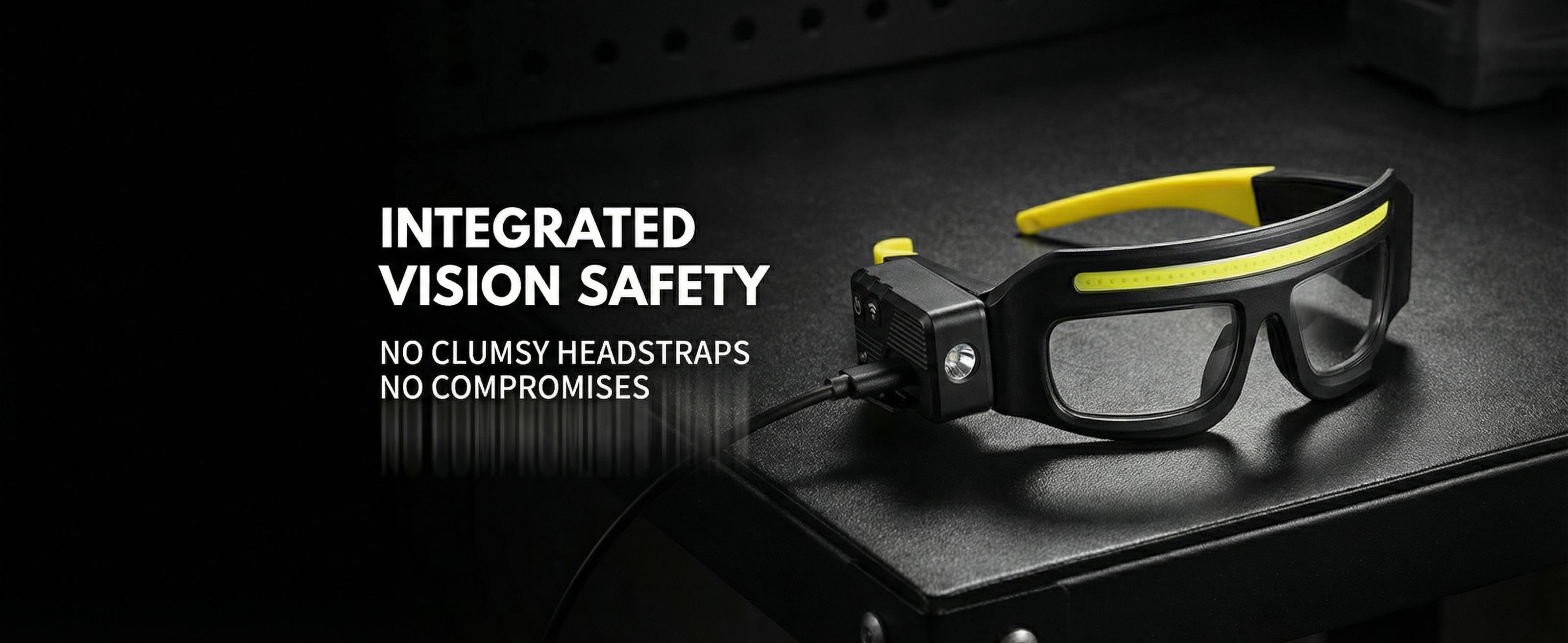 LED Lighted Safety Glasses, USB-C Rechargeable Headlamp Glasses with Motion Sensor & Touch Control, 5 Lighting Modes, Hands-Free Glasses for Night Running, Camping, Fishing & Work (Yellow) LED Lighted Safety Glasses, USB-C Rechargeable Headlamp Glasses with Motion Sensor & Touch Control, 5 Lighting Modes, Hands-Free Glasses for Night Running, Camping, Fishing & Work (Yellow)