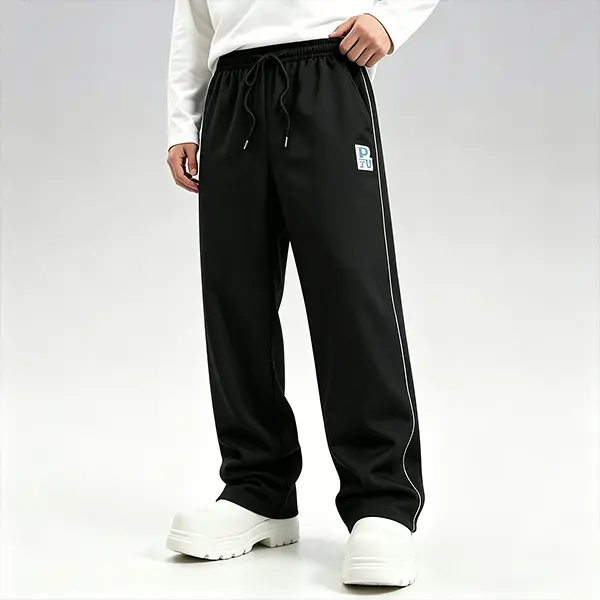 Men'S Solid Loose Sweatpants Trendy Long Pant Casual Street Pant Minimalist Loose-Fit Athleisure Trousers And Top For Gym Workouts Relaxed S Spring Autumn Winter Loungewear Streetwear Fit Daily Men Warm Sport Bottom fall