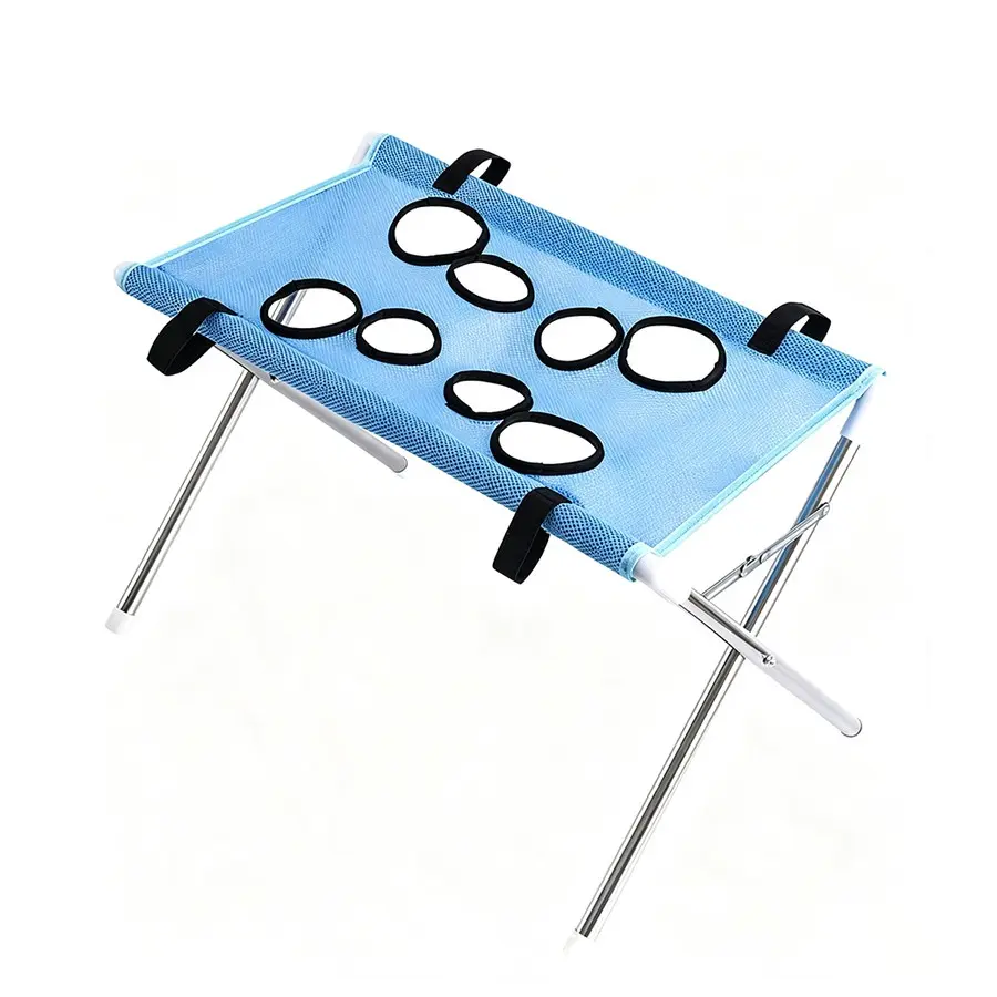 New Foldable Pet Bathing Stand, Anti-Slip Mesh Cat Dog Shower Bed, Secure Small Breed Washing Station, Easy-To-Use Grooming Tool