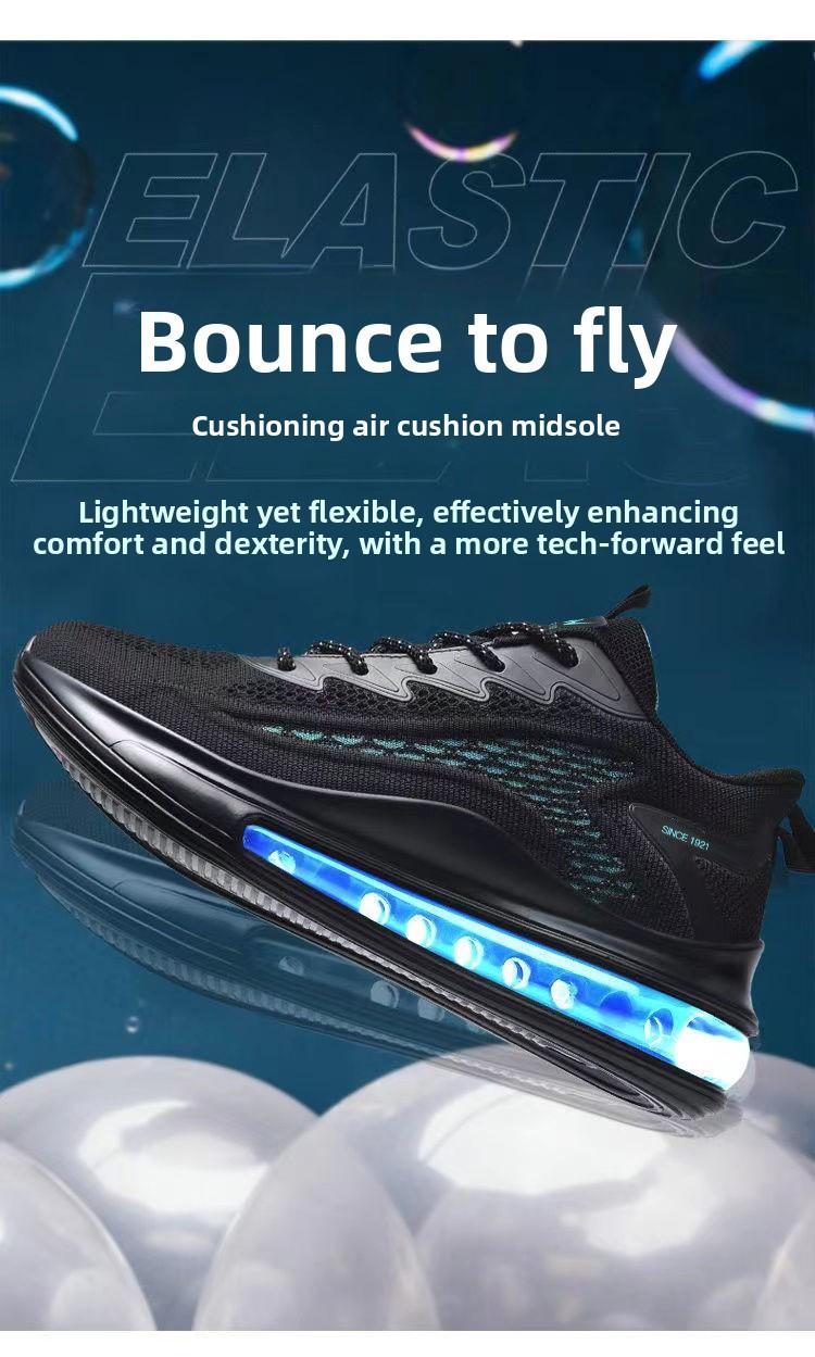 2026 Flyknit Running Shoes for Men, New Spring Model, Shock-Absorbing Air Cushion Sports Shoes, Casual Shoes for Men, Versatile