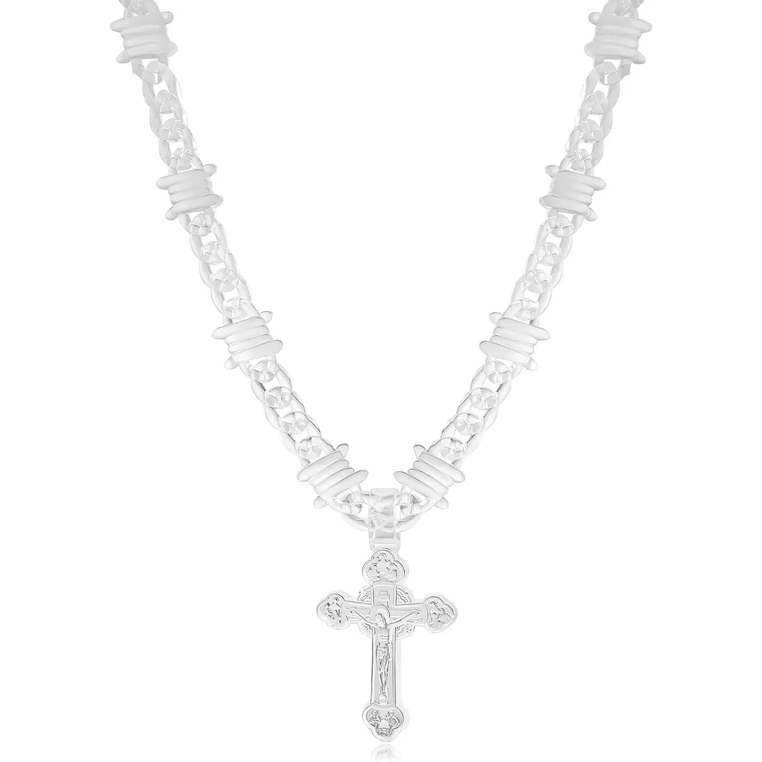 Clear  Pendant Necklace for Men Women,  Hop Cuban Link Chain with /Dollar Sign Pendant, Lightweight  Rapper Necklace for Party Daily Wear