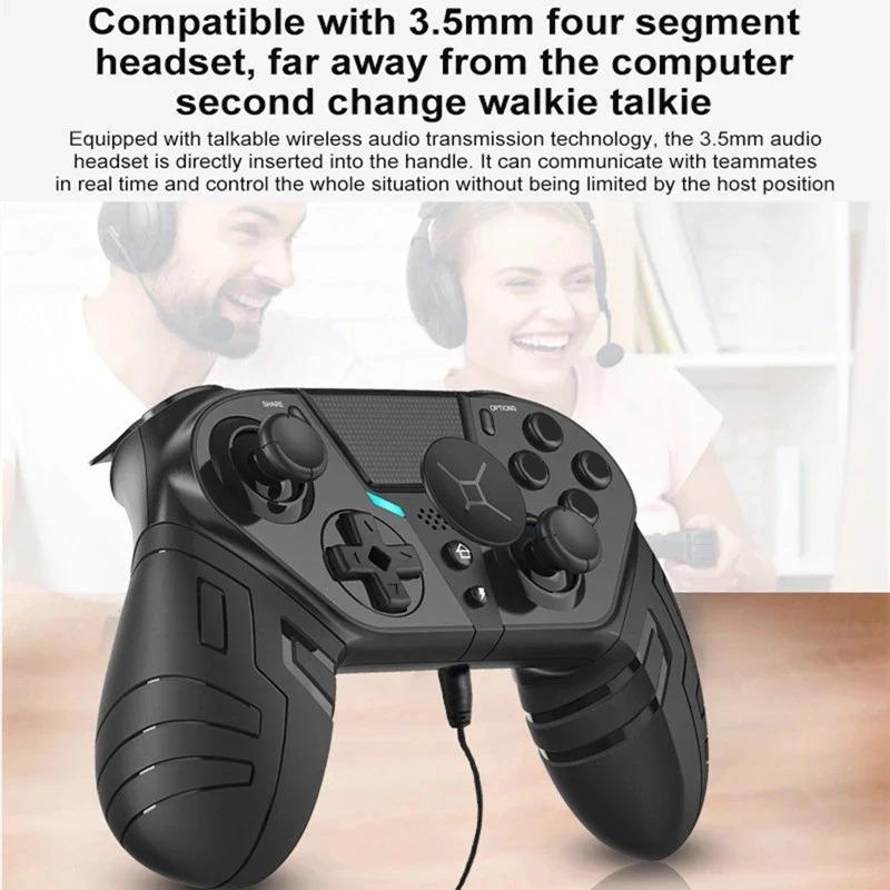 Wireless Pro Controller for PS4 PS3 PC Android TV Bluetooth Gamepad with Dual Vibration Ergonomic Design Rechargeable Lithium Battery