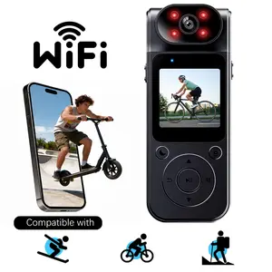 Magnetic Action Camera with 1080P HD recording, built in preview screen & IR night vision, WiFi APP real-time view, 180° rotatable lens, ideal for cycling, hiking and all outdoor adventures