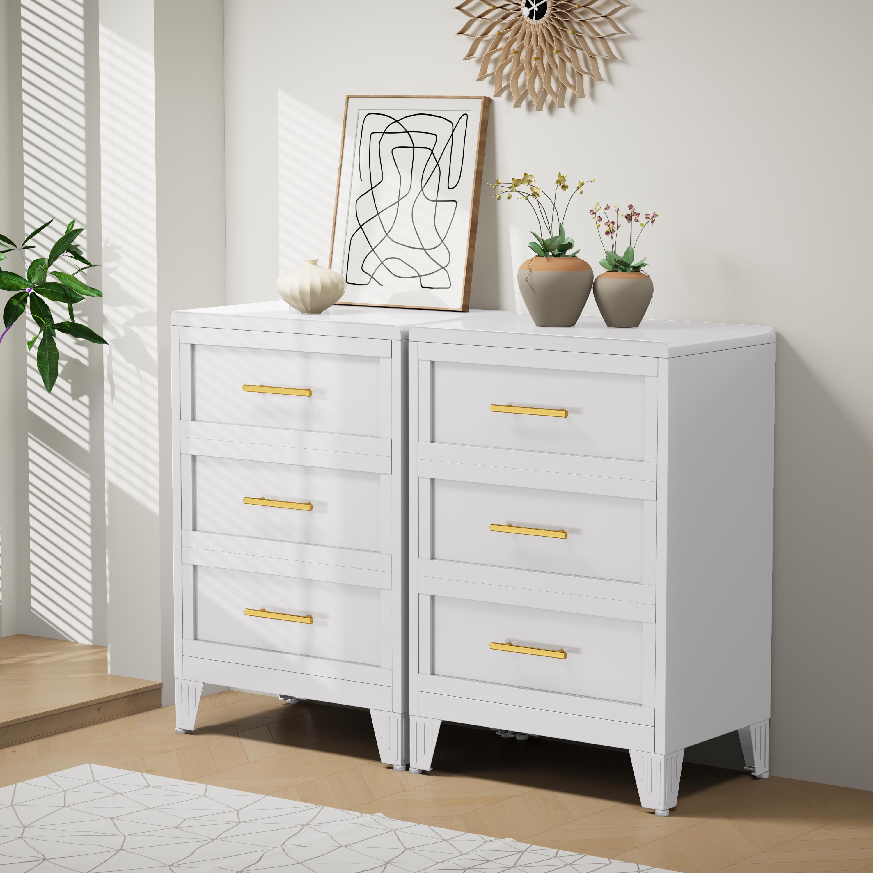 Metal Dresser Tall Narrow Dresser for Bedroom Chest, 53.46" H Drawer Chest, Closet Dressers & Chests of Drawers for Living Room, Hallway (5 Drawers White 24inch Wide)