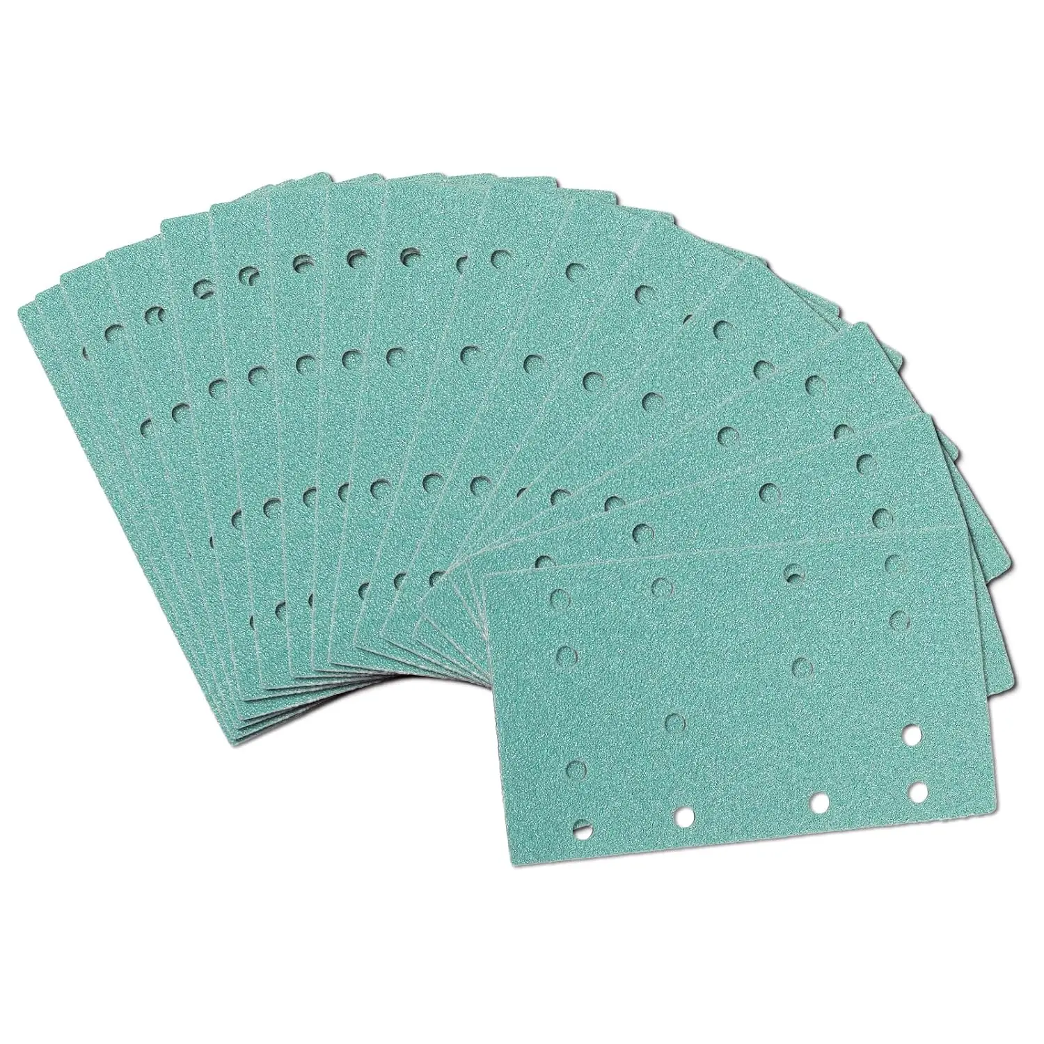 50 count 320 Grit 3" x 5" Sand Paper Sheets with 14-Hole, Fits Festool RTS 400 & Mirka  353, Sandpaper  for  Furniture Sanding