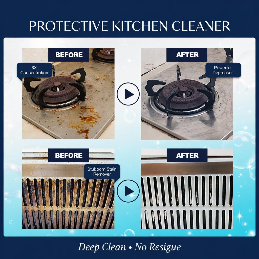 Heavy Duty Kitchen Degreaser Powder (Boxed) - Powerful Grease & Oil Remover for Stovetop, Range Hood & Cookware