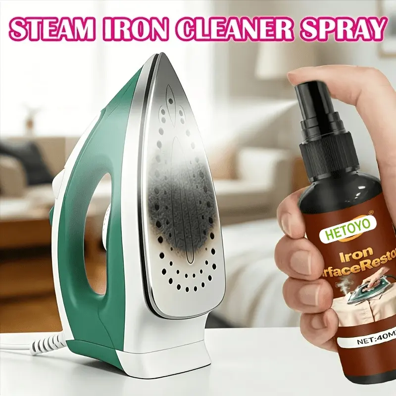 Iron Repair & Cleaning Spray: Quickly removes burn marks, stains, and glue residue from the soleplate of your iron. The fast-acting formula won't damage your iron's surface. The gentle formula improves ironing smoothness and increases ironing efficiency.