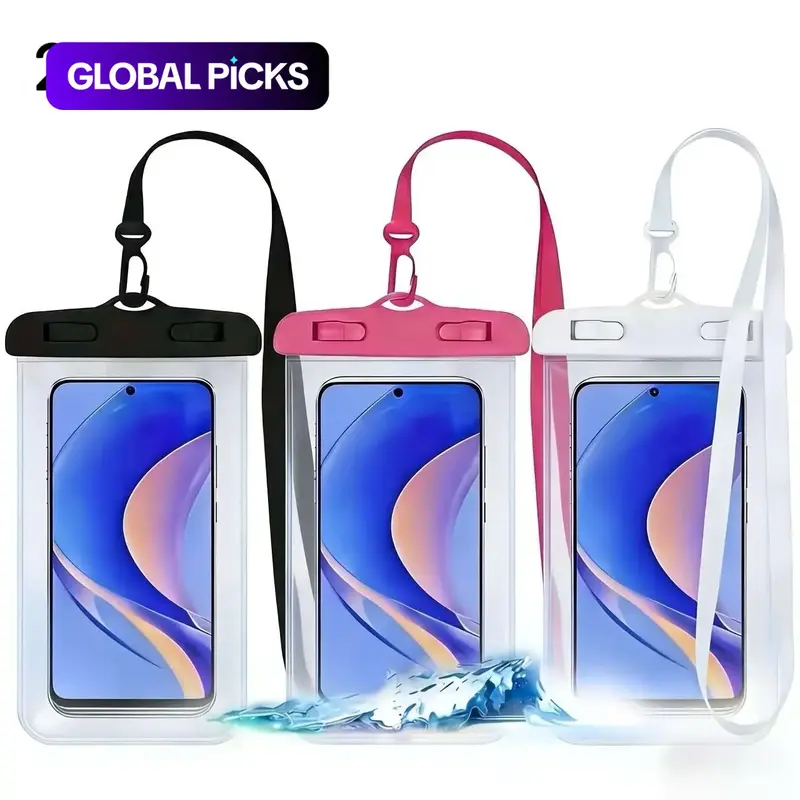 2-Pack Random Color Waterproof Beach Dry Bags, Swim Underwater Protection, Sports Travel Pack, Boating Accessory, Durable PVC Material #GLOBAL PICKS