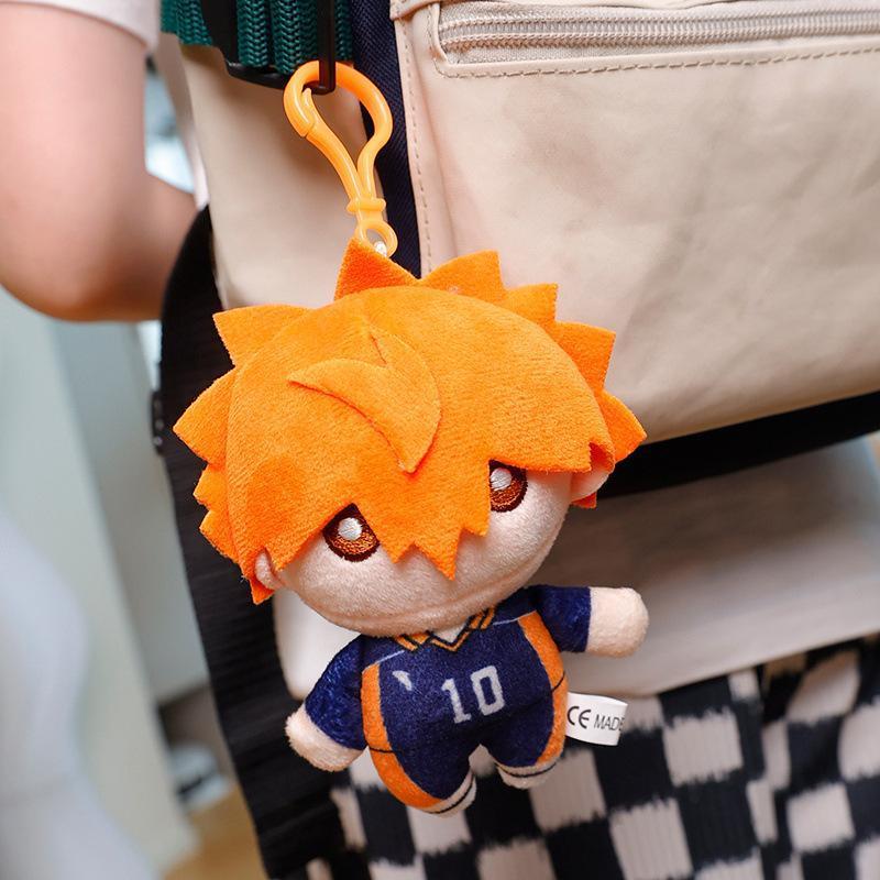 7pcs/set Haikyuu Volleyball Anime Plush Doll Shoyo Hinata Tobio Kageyama Tetsurou Kuroo Plush Pendant Keychain Collectible Model