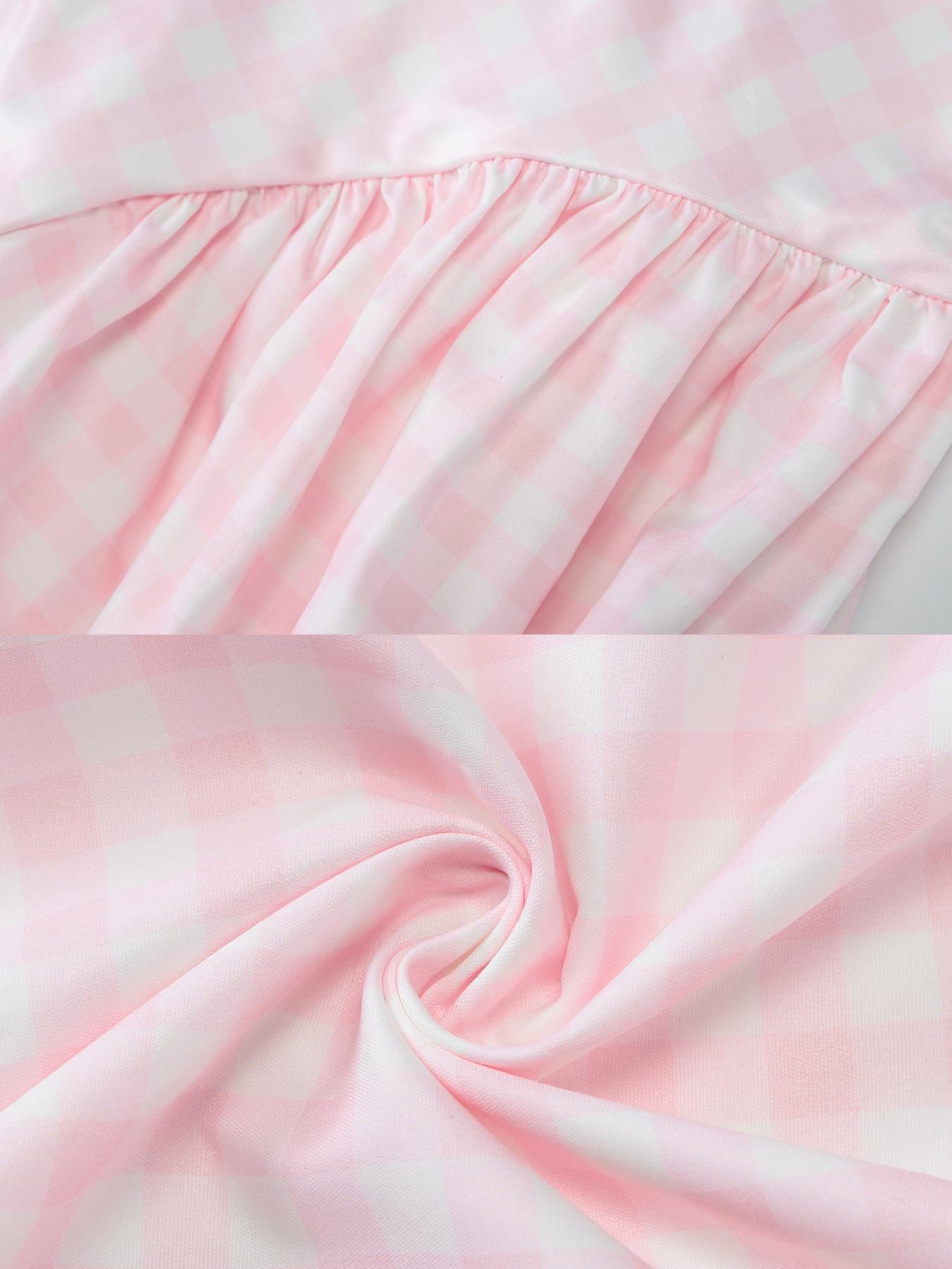 Women's Gingham Print  Square Neck Tank Dress, Chic Fashion Casual Sleeveless A Line Dress for Daily Outdoor Wear, Ladies Dress for Summer