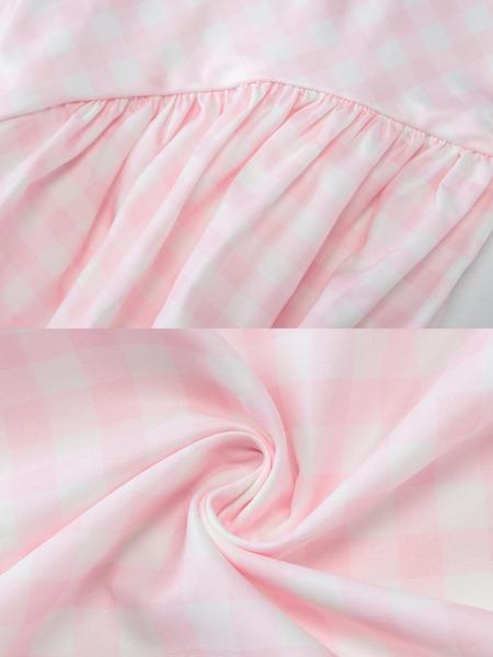 Women's Gingham Print  Square Neck Tank Dress, Chic Fashion Casual Sleeveless A Line Dress for Daily Outdoor Wear, Ladies Dress for Summer