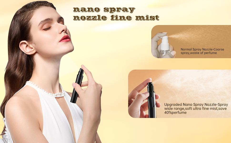 10ml Atomizer Travel Refillable, 3PCS Travel Refillable Bottle,Bottom-Filling Fragrances Perfumes Bottle,Mini Cologne Dispenser,Portable Sprayer（Black-Grey-Silver）