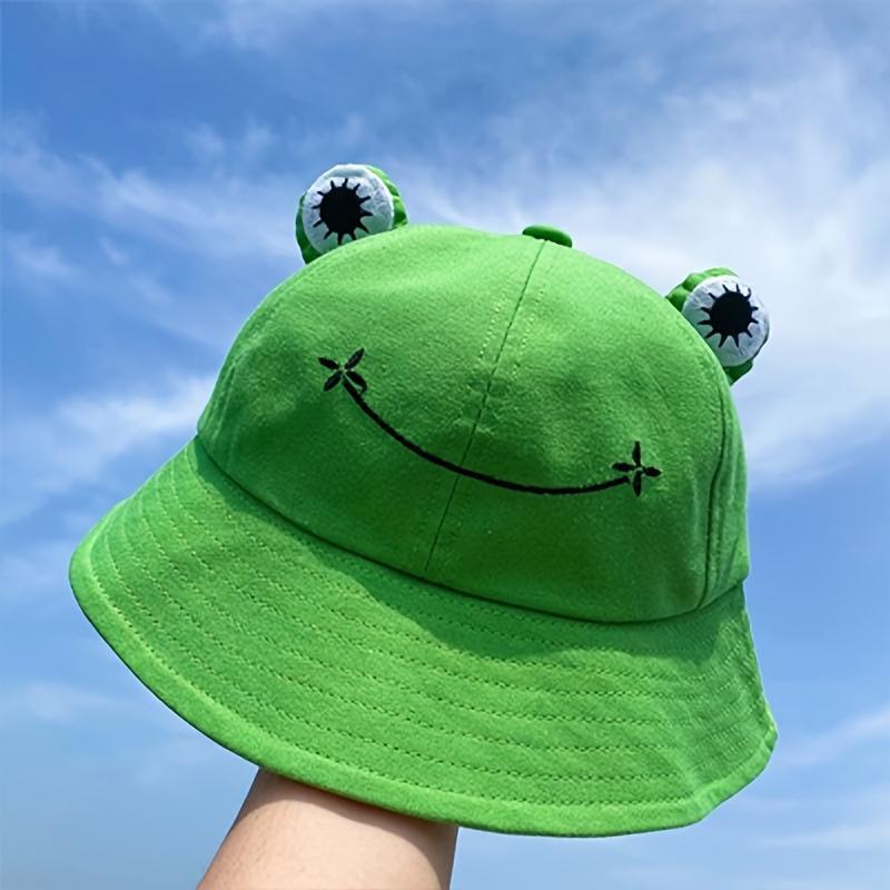 Frog Print Baseball Cap with Adjustable Closure Outdoor Sun Hat Multifit Unisex Leaf Print Baseball Cap Cotton Dad Cap  main image 2