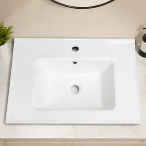ARCH 27.8 Inch White Ceramic Vessel Bathroom Sink, Above Counter Basin, High Hardness Porcelain Vanity Sink with Overflow, Easy Clean Glossy Finish, Modern Round Bowl for Bathroom Remodel, Single, White Color Options, Ceramic Material