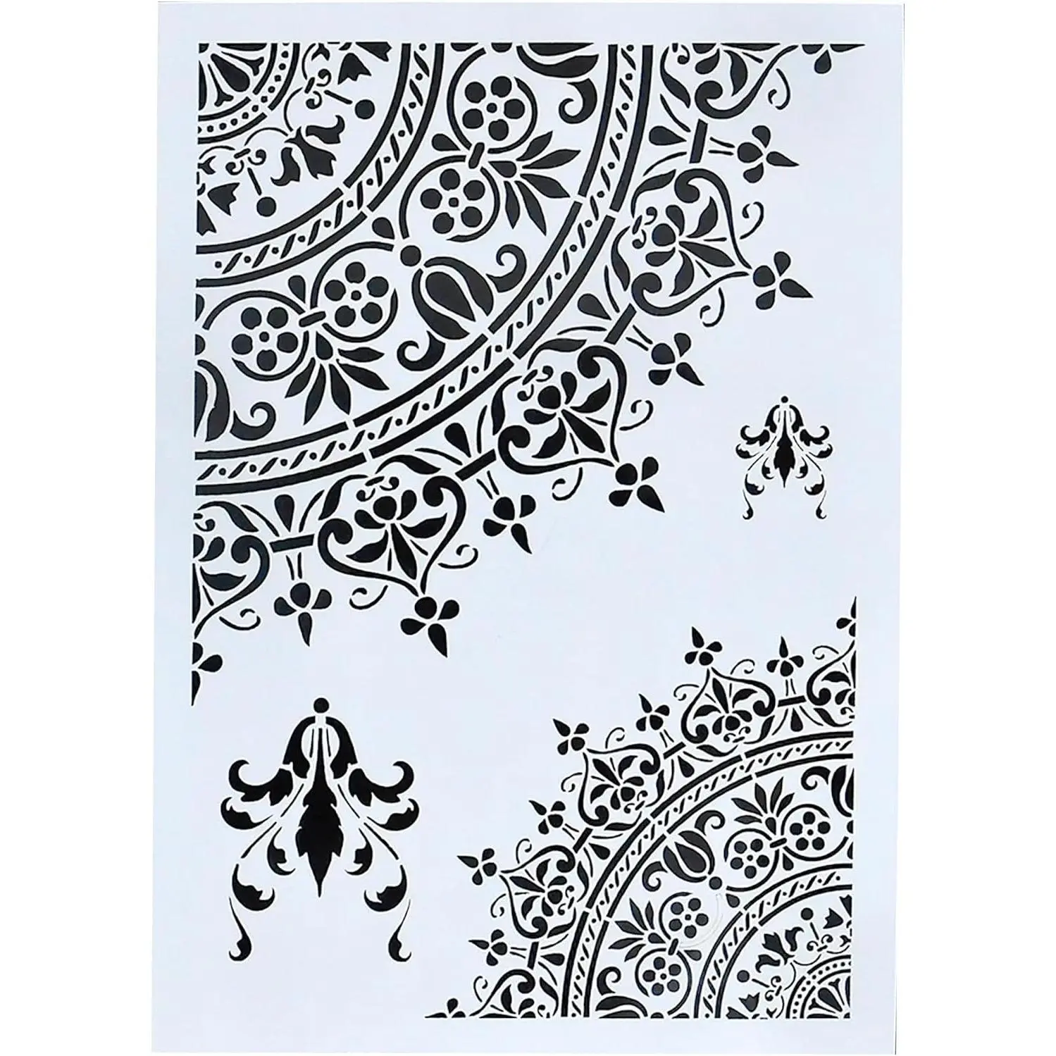 DIY Decorative Mandala Stencil Template for Painting  Walls Furniture Crafts, Mandala (A4 Size)