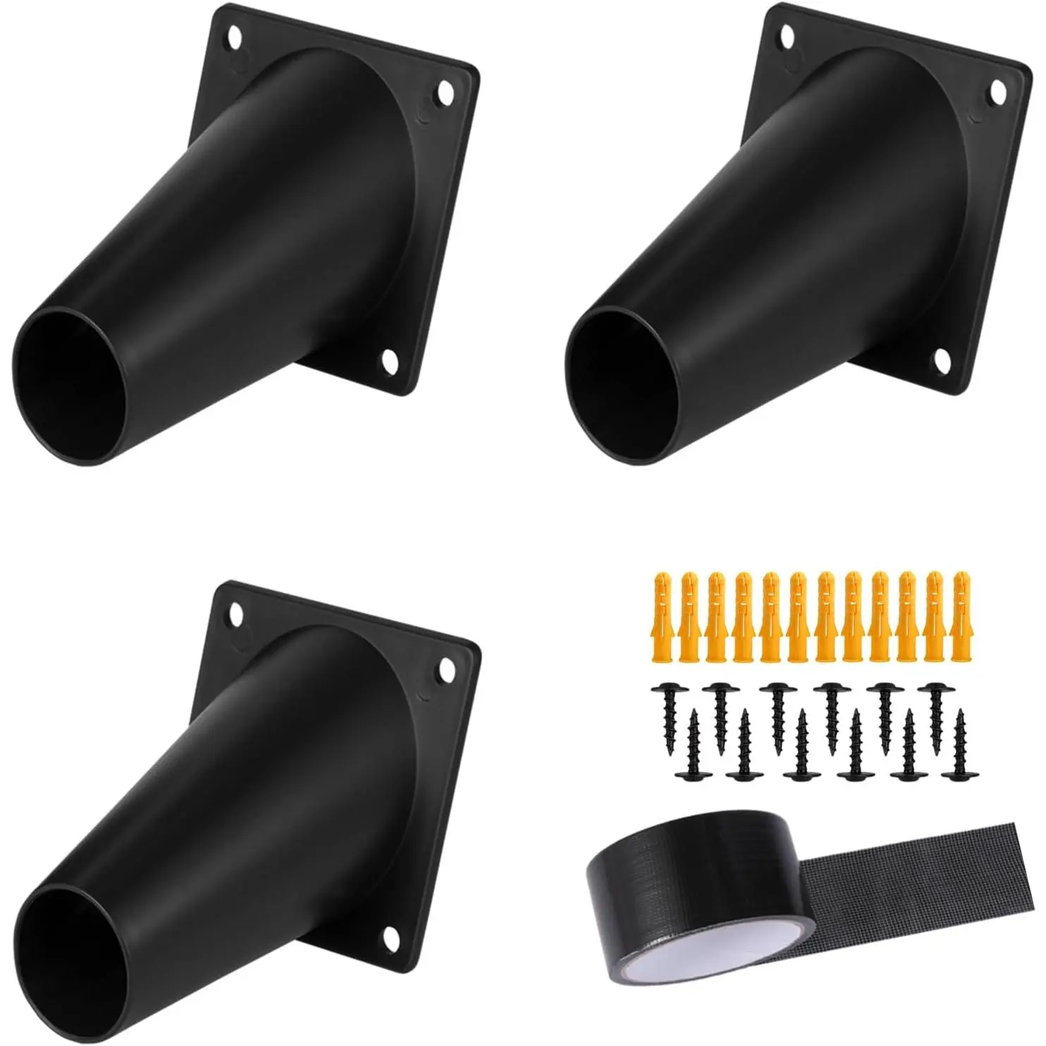 Way Bat Door, Bat Exclusion Device for House, Bat Cone | 3 Pack, Contains Duct Tape, For House & Attic,  Way Exit , Smooth Tube Taper, , Bat Cones, Bats Removal