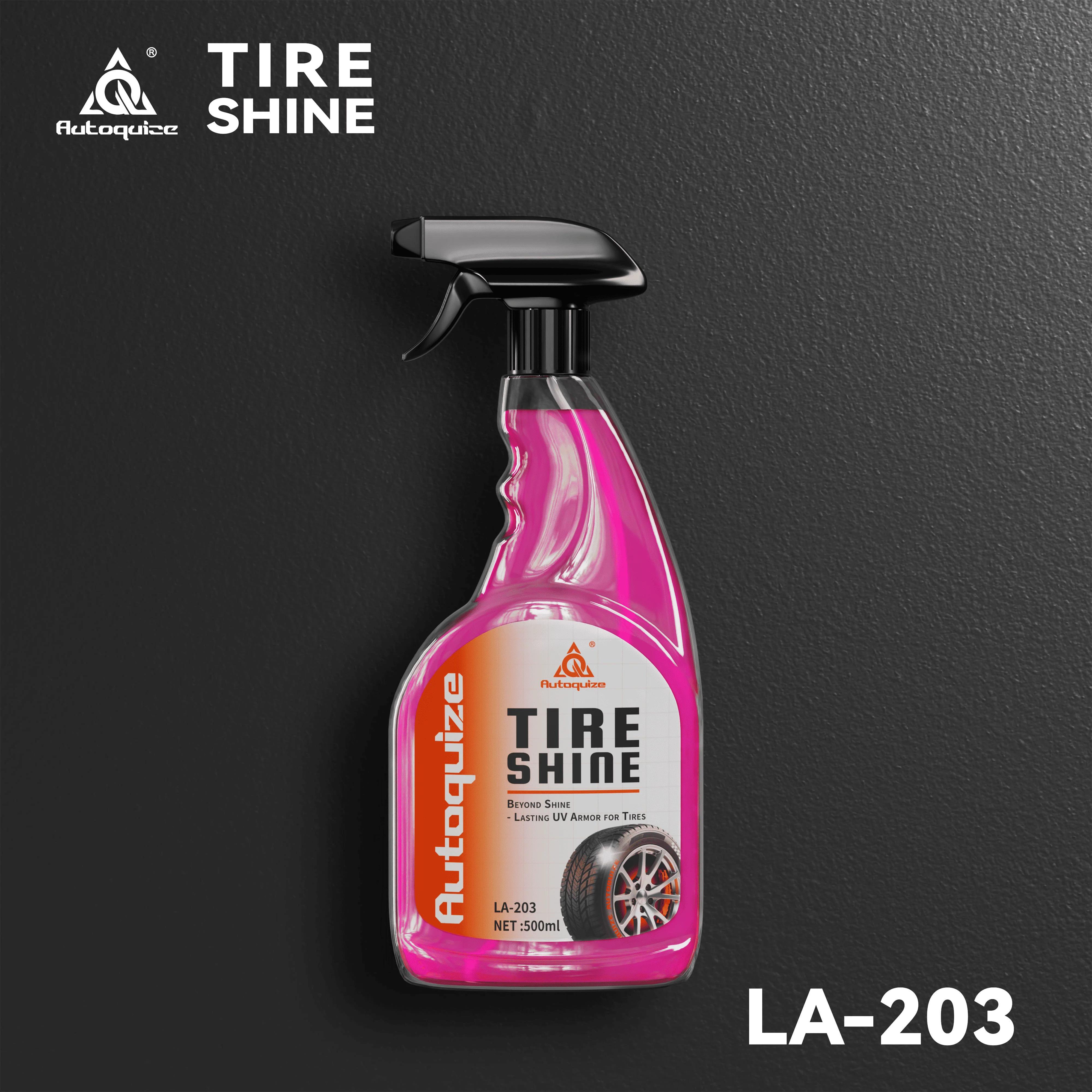 Autoquize Long Lasting Tire Shine Spray with UV Armor Protection Prevents Cracking Restores Deep Black Gloss Tire Care Wax