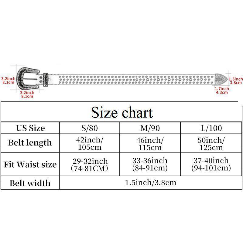 Handmade Rhinestone Belt for Men & Women Multicolor Western Hip-Hop Design Perfect Fashion Accessory for Jeans & Outfits Stylish, Trendy & Versatile Belt