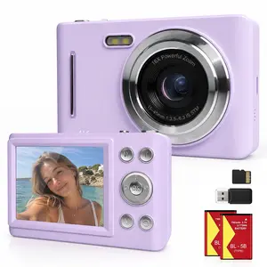 Portable Digital Camera for Students, Point and Shoot Digital Cameras, 2.8-Inch Screen, Dual Batteries, Ideal for Travel and Outdoor Activities, Includes Memory Card
