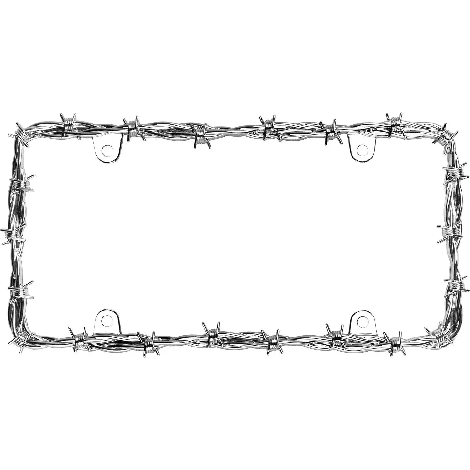 Barbed Wire II Chrome License Plate FrameGift