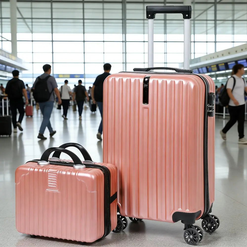 2-Piece Luggage Set with TSA Lock & Hooks, 20-Inch Carry-On Travel Bag with Spinning Wheels, 14-Inch Wheeled Bag for Vacation, Travel Bags