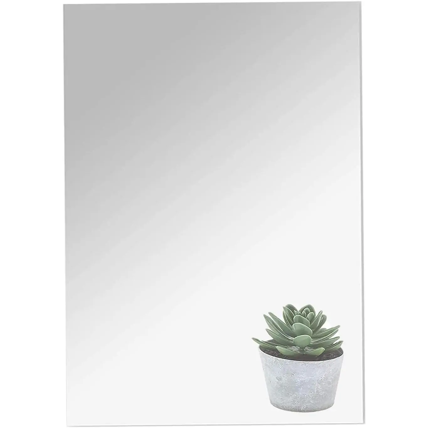 16" x 12" x 1 count  Mirror Sheet, Decorative Wall Mirror | Flexible  Mirror Tiles with Self Adhesive Tapes, Non Glass Mirror Stickers for Bathroom Bedroom  Wall Decor