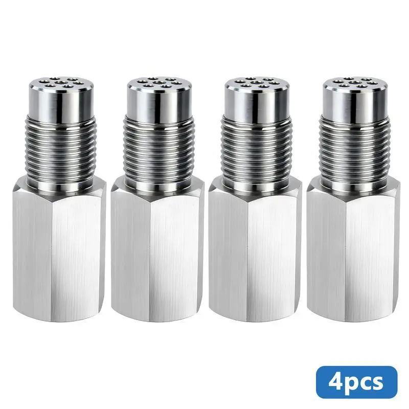 4pcs Extension device, Stainless Steel 304 Reducing Pipe Connector for Car Extension Screw Universal