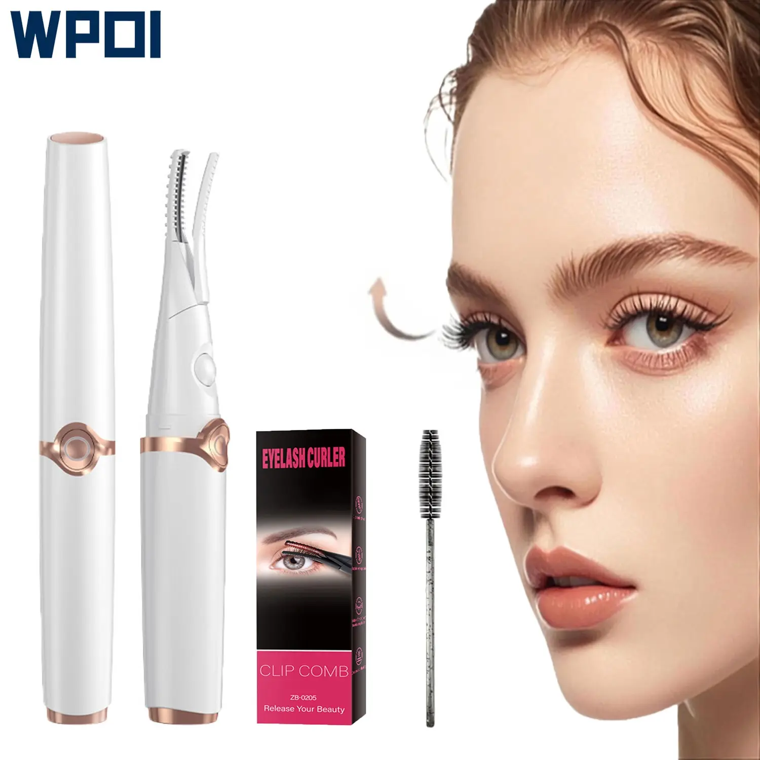Electric Heated Eyelash Curler, USB Rechargeable, 3 Temperature Settings, Quick 10s Preheat, Curling Lashes, Essential Beauty Tool for Perfect Lashes