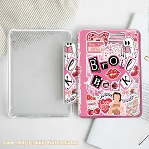 Full-Print "Pure & Charming Reading Girl" Transparent eReader Accessories Shell Cover for 2024 11th-Gen Kindle Basic, 11th/12th-Gen Paperwhite - Lightweight, Shockproof, with Hand Strap & Automatic Sleep/Wake Function
