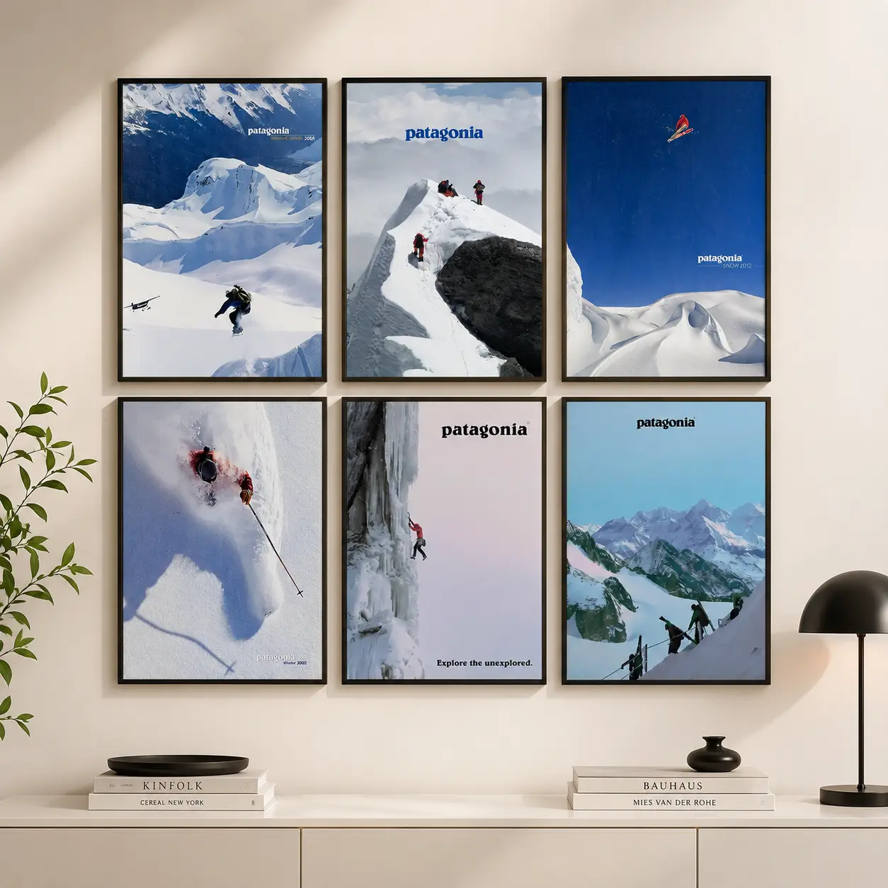 Patagonia Poster Decor, Snowy Trekking Poster, Ski Mountain Landscape Canvas Print, Ice Climbing Adventure Decor, Skiing Decor Poster, Mountain Lovers Decor, Perfect Gift for Fans