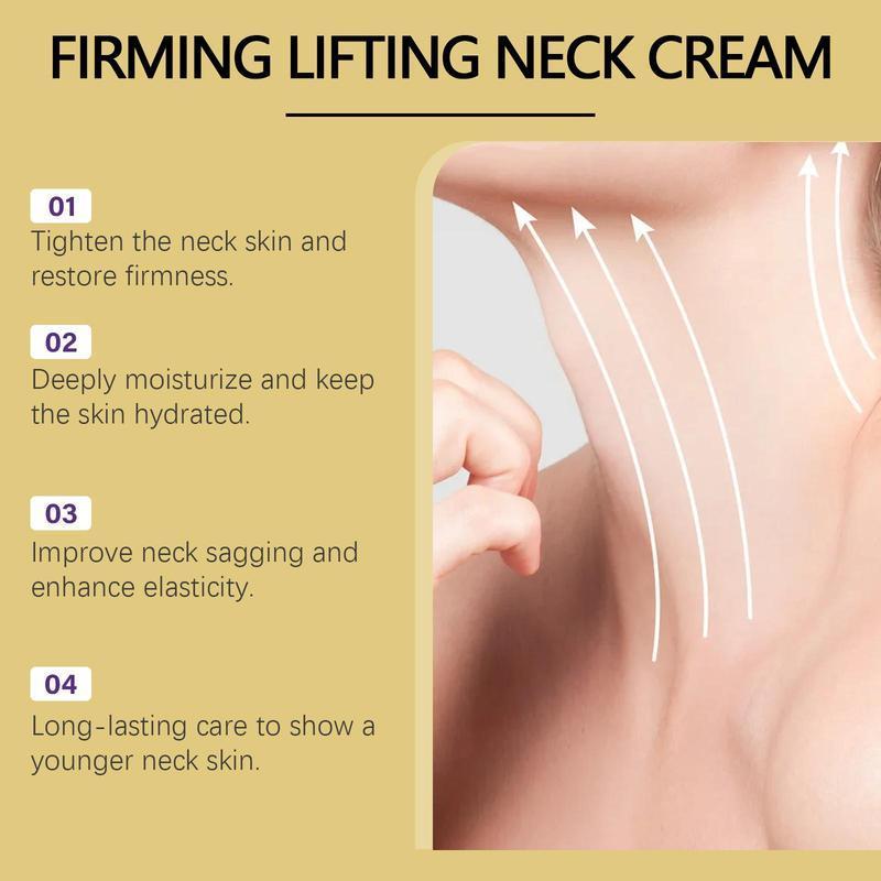 Night Firming Neck Cream, Deep Moisturizing & Easy Absorbing Neck Cream, Hydrating Neck Lifting Cream, Moisture Neck Care Product for Women & Men, Cosmetic, Skincare Moisturizer