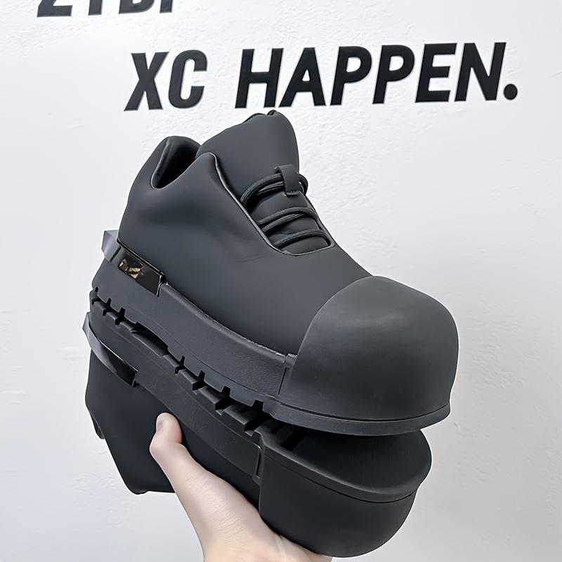 UYCEKK 2026 New Men'S Thick Sole Height Increasing Casual Sneakers|   Versatile Sports Shoes with Round Toe, Microfiber Upper, Rubber Sole, Lace Closure, Trendy Style for Spring/Fall