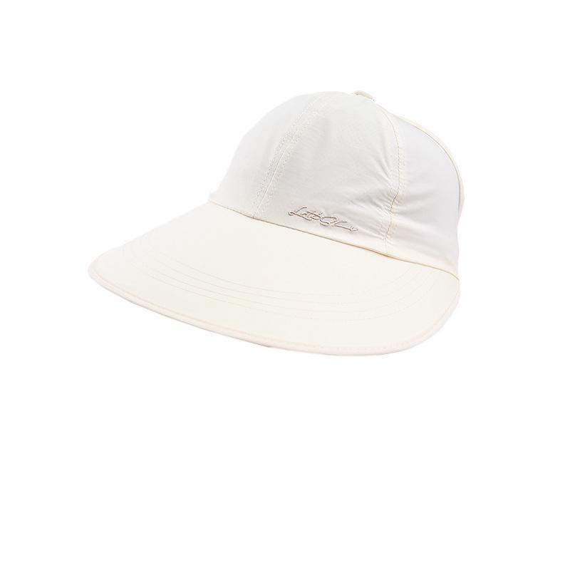 Empty top sunscreen hat outdoor ponytail half-empty top large brim quick-drying duck tongue sun hat embroidery characters