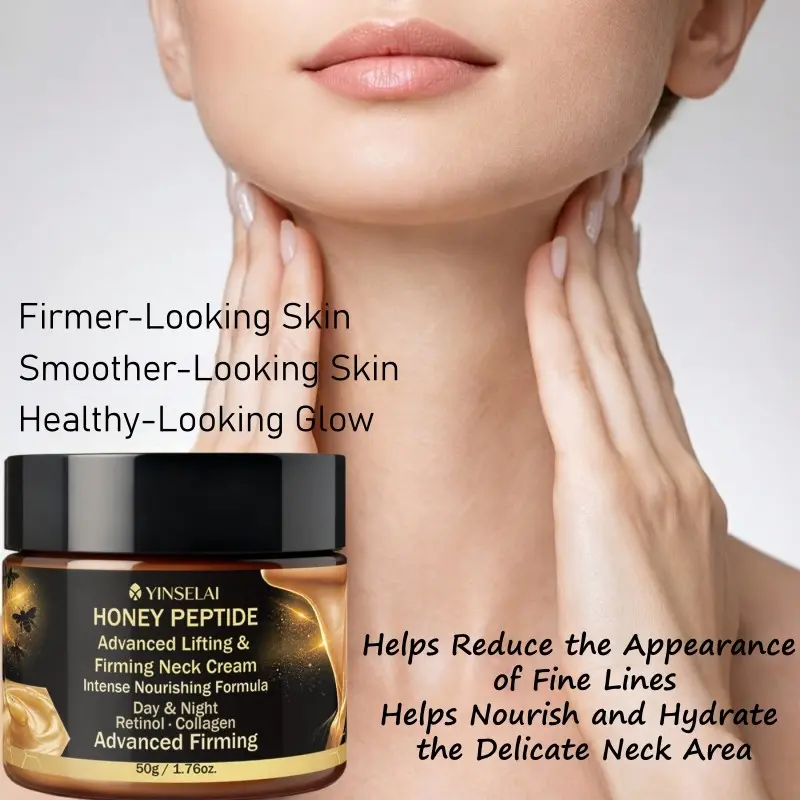 Honey Peptide Neck Cream, Hydrating, Moisturizing & Nourishing Neck Cream with Retinol and Collagen, 50g