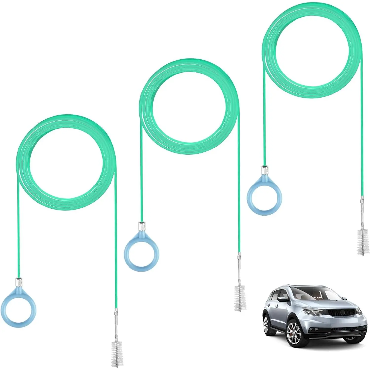 3 count Auto Sunroof Drain Cleaning Tool, 120 Inch Long Flexible Tube Cleaning Brush, Drain Brush Pipe Cleaners for  Sunroof Windshield Wiper Drain Hole