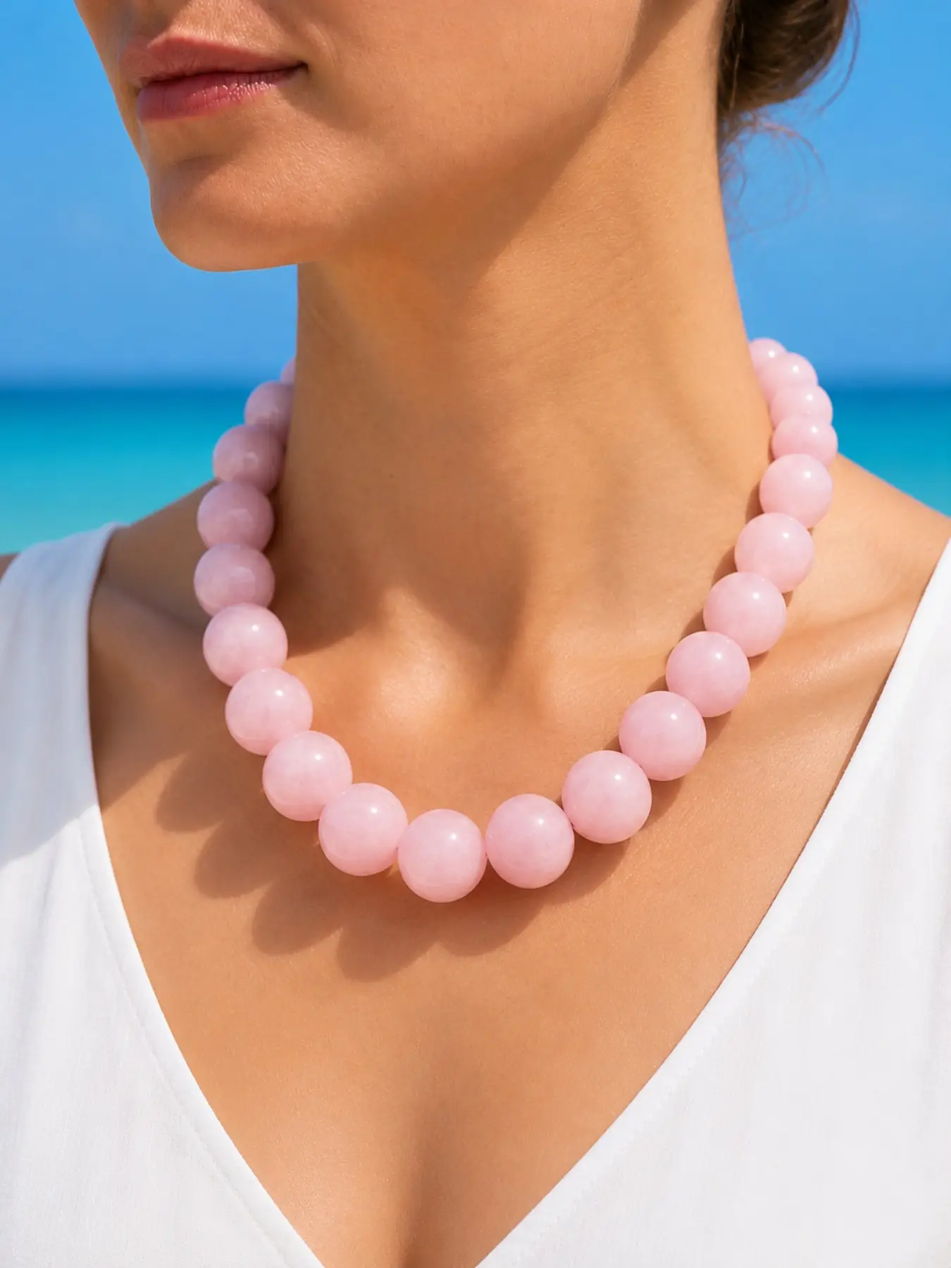 1pc Colorful Chunky Beaded Necklace, Resin Statement Summer Chic Gorgeous Fashionable Jewelry Accessories for Women