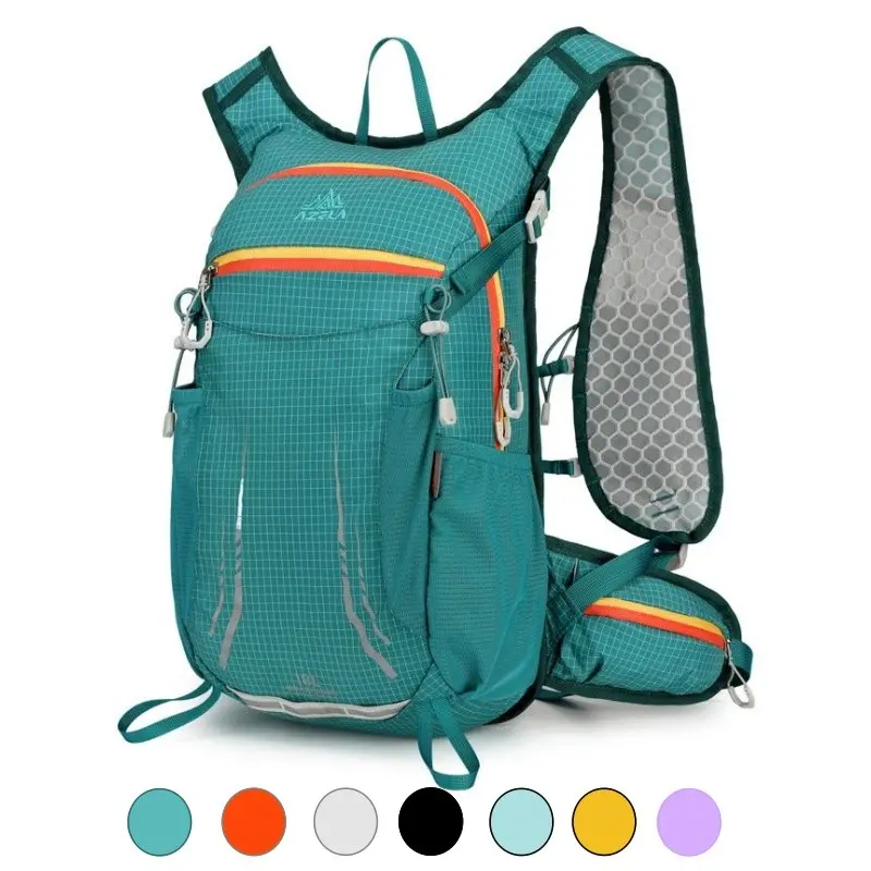 AZELA 18L Large Capacity Foldable Waterproof Lightweight Outdoor Backpack, Durable Multi-Compartment Reflective Unisex Sporty Bag Gear for Cycling Hiking