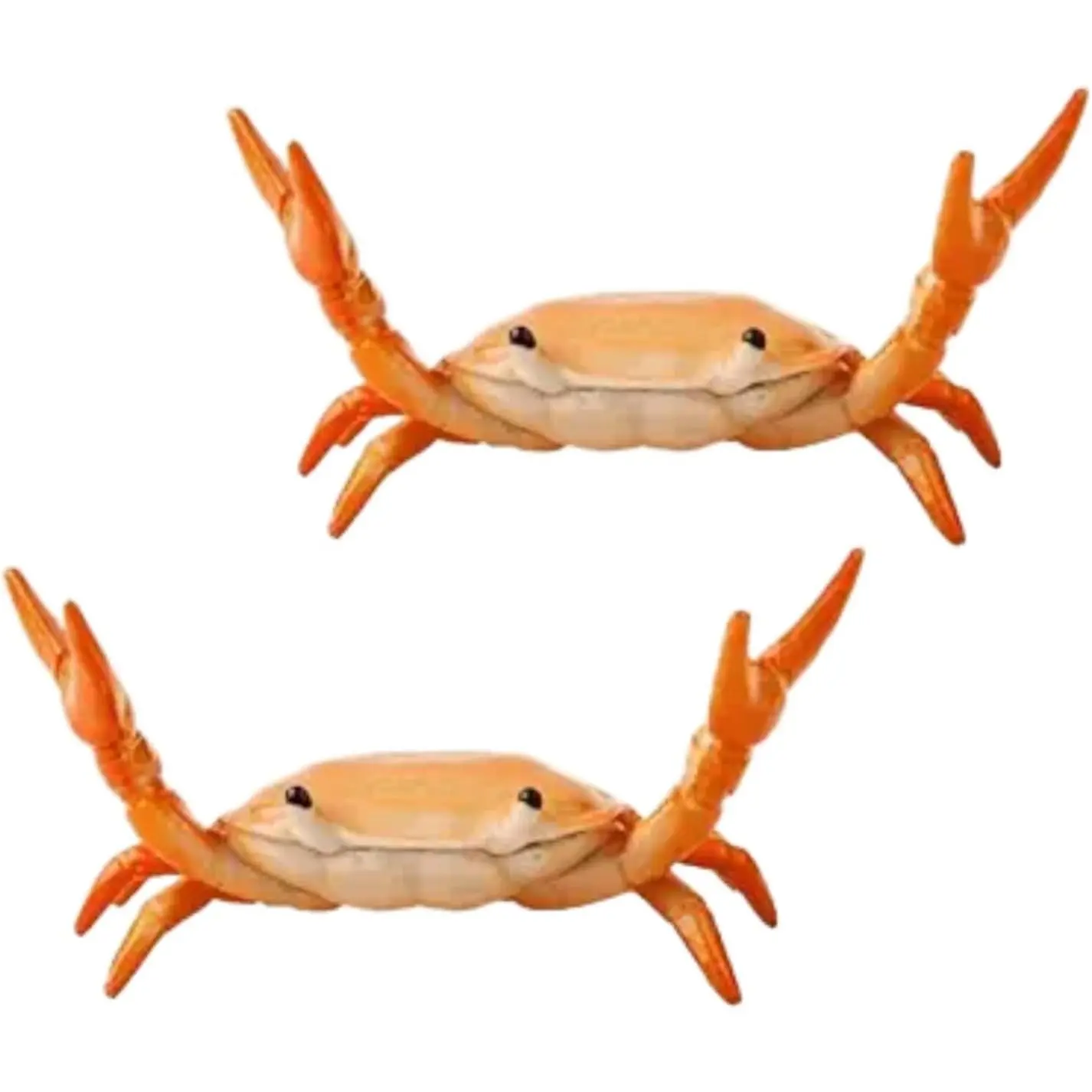 2 count Creative Crab Pen Holder Weightlifting Crabs Pen Stand Storage Rack, Office Desktop Decoration, Pencil Holders Desk Supplies Holders and Dispensers, Workspace Organizers (Orange)