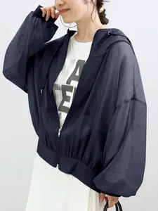 2026 New Lightweight Hooded Sun Protection Jacket for Women, Summer UV Blocking Breathable Outerwear, Fashionable Sunscreen Coat