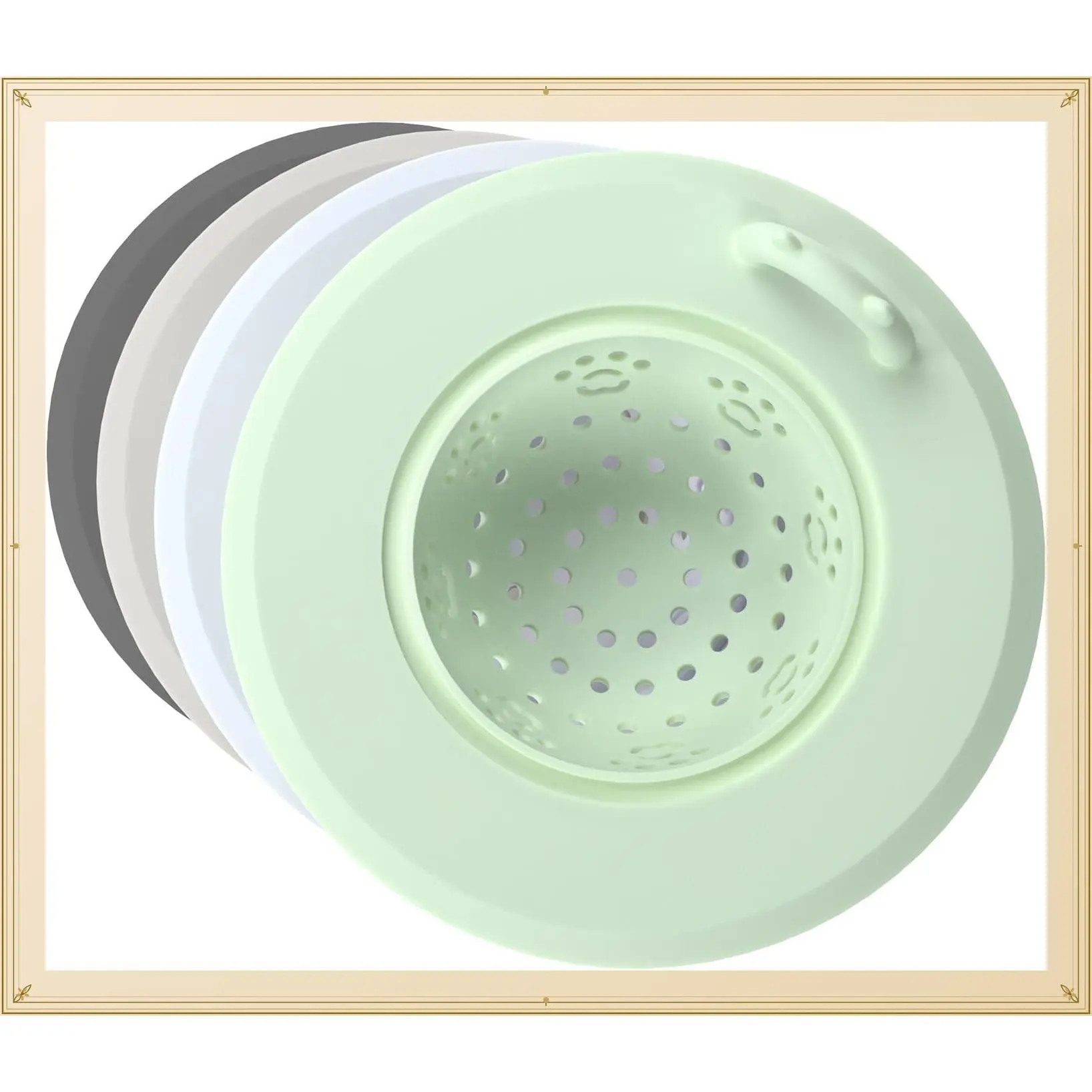 4 PCS Silicone Kitchen Sink Drain Strainer Stopper Plug, 4.6" Diameter Rim, Drain Catcher Filter Basket, 4 ColorsGift