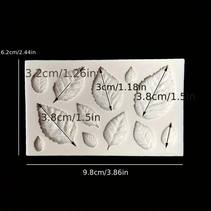 Leaf Shaped Silicone Mold, 2 Counts/set 3D Leaves Shaped Multi-purpose Cake Baking Mold, Candy Chocolate Fondant Paste Making Mold, DIY Cake Baking Mold, Baking Supplies, Baking Tools, Kitchen Gadgets, Kitchen Accessories