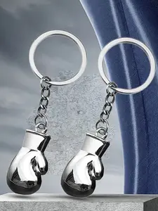 Two-Pack Casual Mini Boxing Glove Keychains, Sporty Style, Perfect for Daily Wear, Party Gifts, All Seasons Accessory