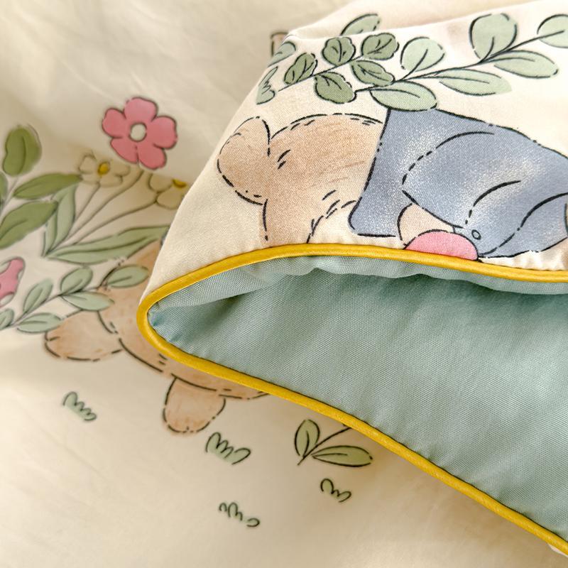 Rabbit Print Summer Cool Blanket, Lightweight Throw Blanket, Breathable Soft Blanket, 1 Count Soft Skin-friendly Air-conditioning Comforter, Thin Comforter for Bedroom, Living Room, Hotel, Dormitory