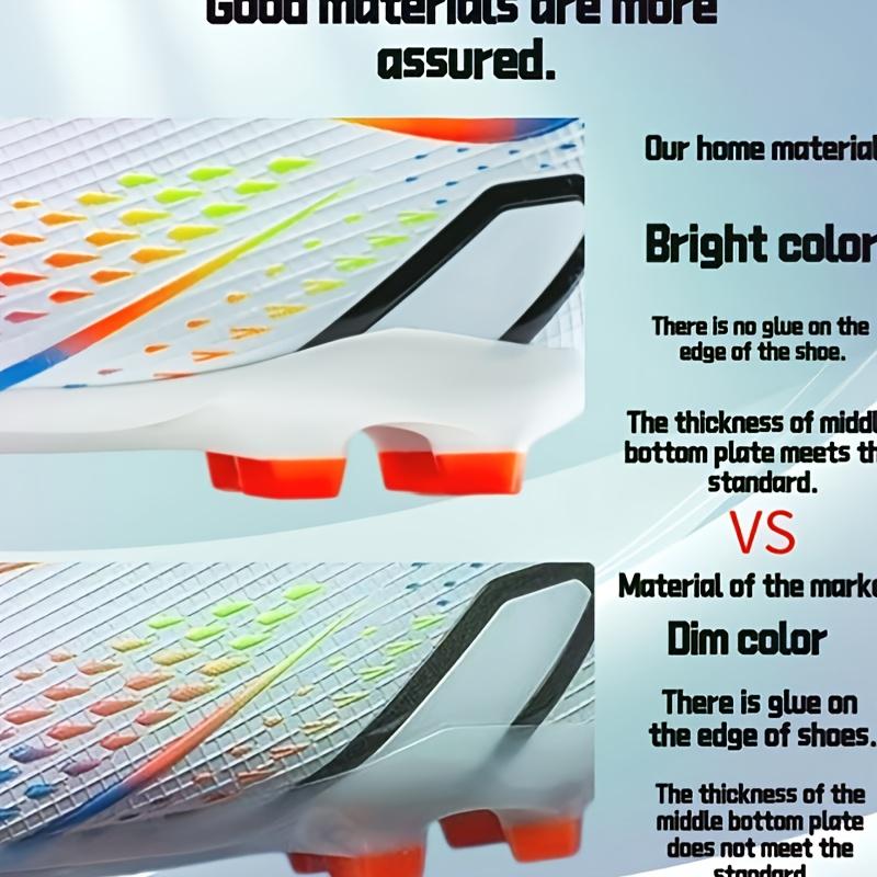 Professional Men & Women's Non-Slip Soccer Shoes - Lightweight Breathable PU Upper with EVA Cushioning, TPU Sole & Lace-Up Closure for Training, Competitions, Indoor/Outdoor Sports, Outdoor Football Shoes | Modern Sneakers | Durable Football Shoes