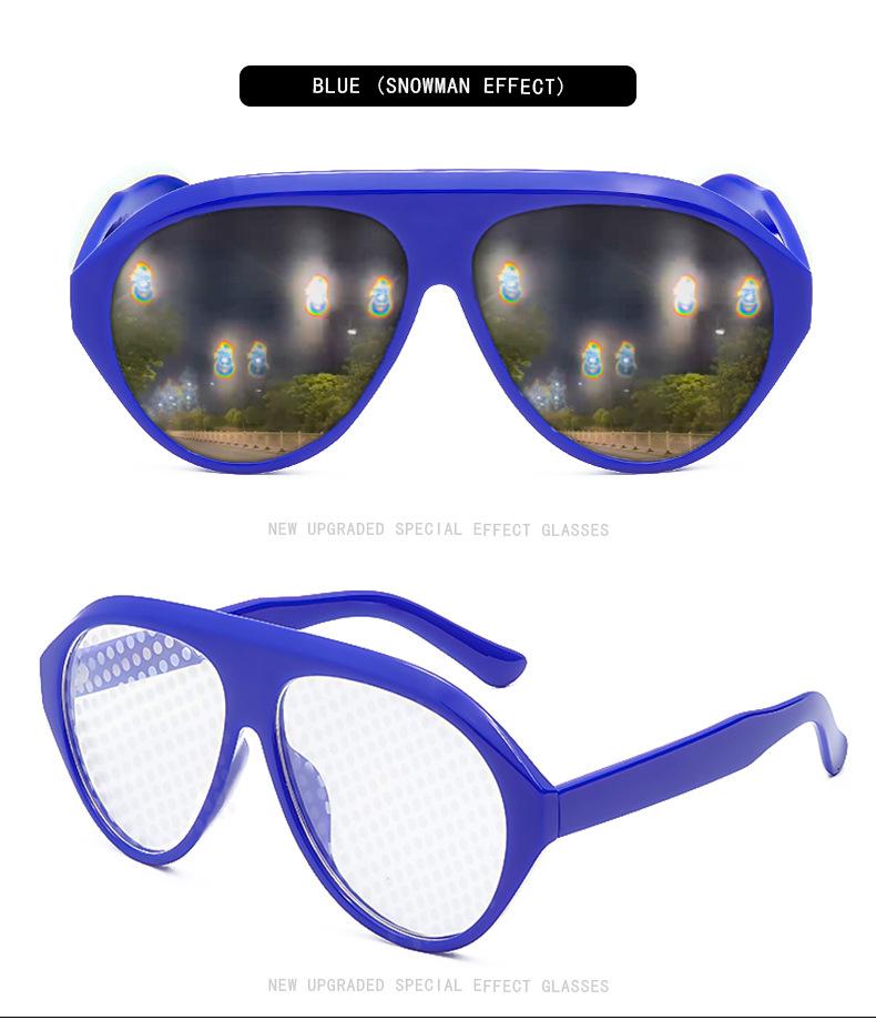 2026 Diffraction Glasses Fireworks Effect Sunglasses for Women Men, Light Show Special Effect Shades, Trendy Party Eyewear for Bar Rave Festival Nightclub Events